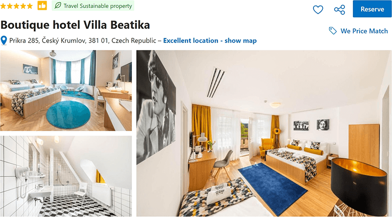 Boutique hotel Villa Beatika Český Krumlov