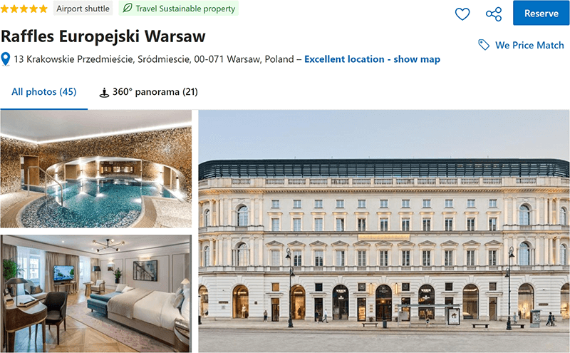 Raffles Europejski Warsaw