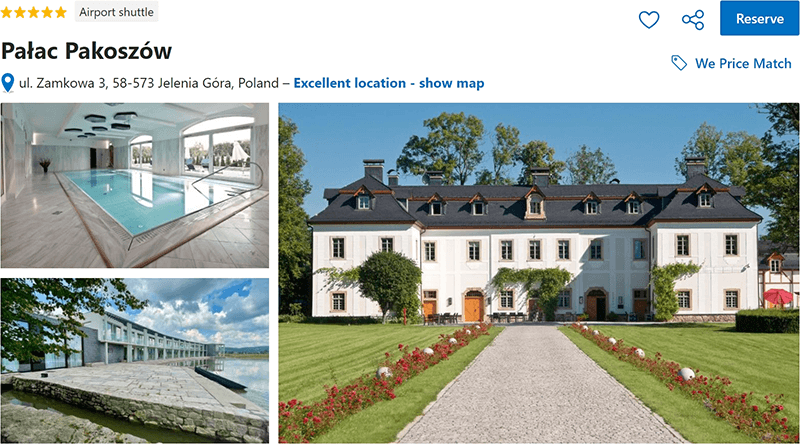 Pałac Pakoszów Jelenia Góra