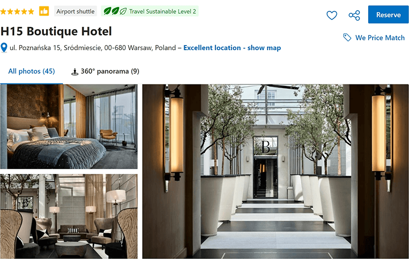 H15 Boutique Hotel Warsaw