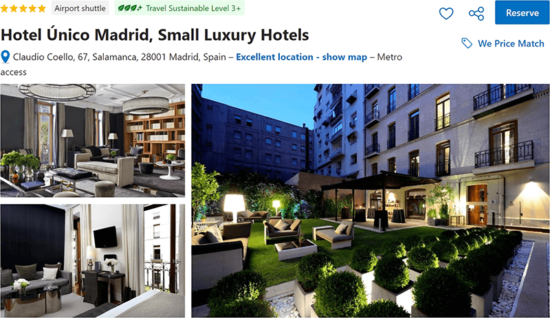 Hotel Único Madrid, Small Luxury Hotels