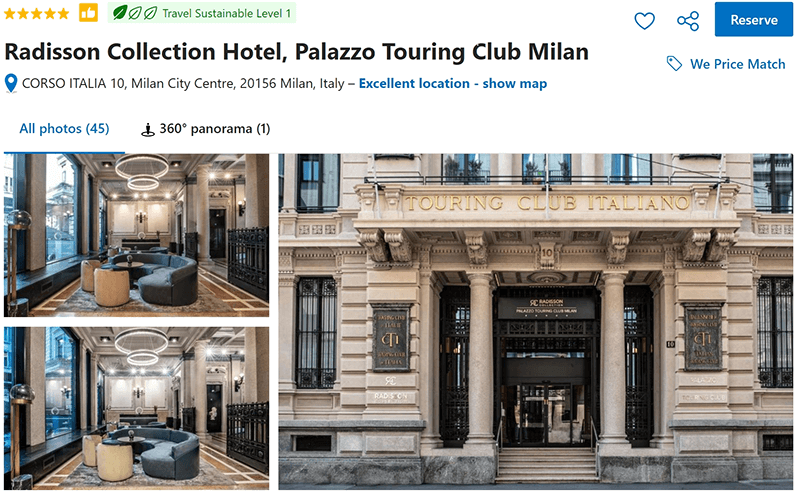 Palazzo Touring Club Milan