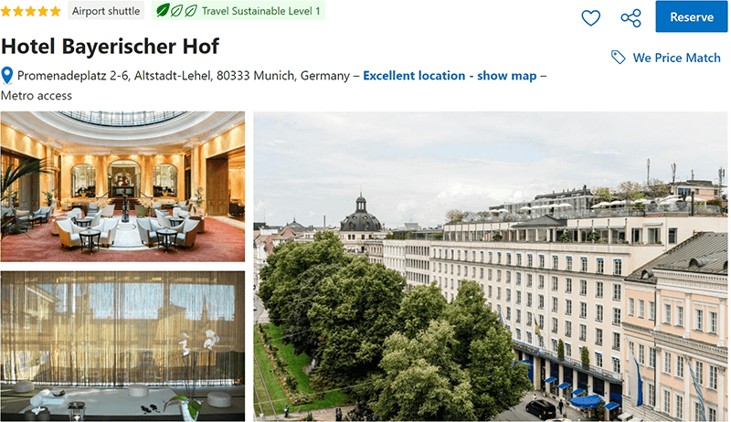 Hotel Bayerischer Hof Munich