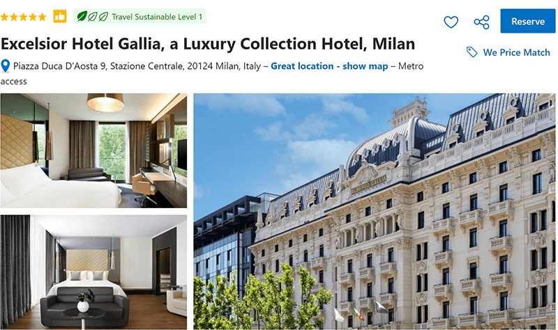 Excelsior Hotel Gallia, Milan