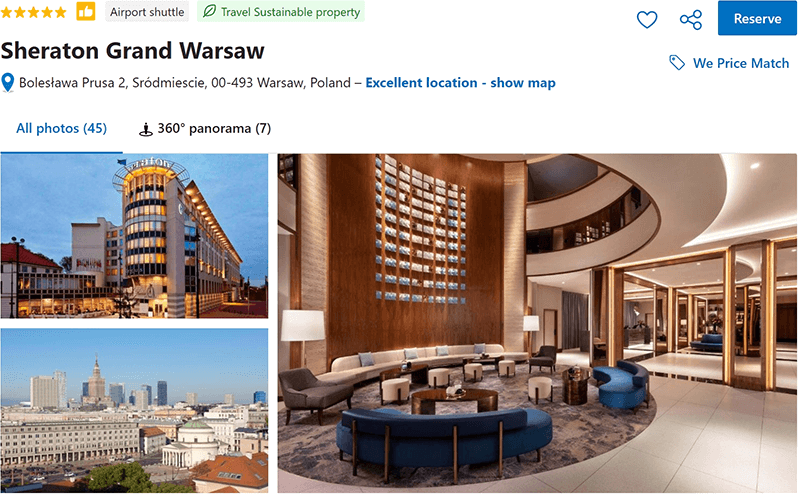 Sheraton Grand Warsaw