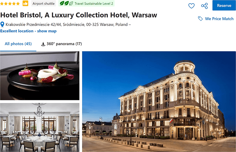 Hotel Bristol Warsaw