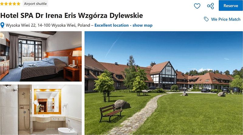 Hotel Spa Dr Irena Eris Wzgórza Dylewskie