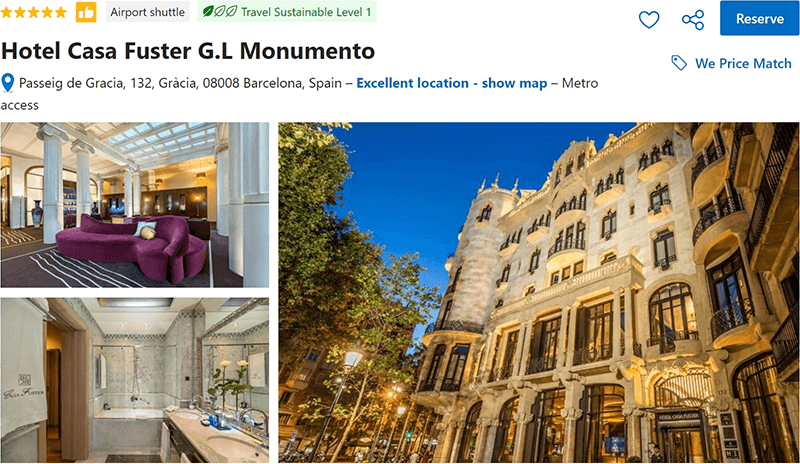 Hotel Casa Fuster G.L Monumento