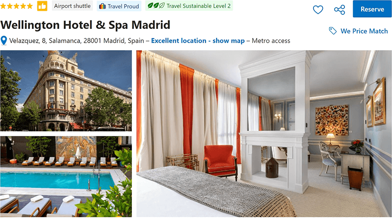Wellington Hotel and Spa Madrid