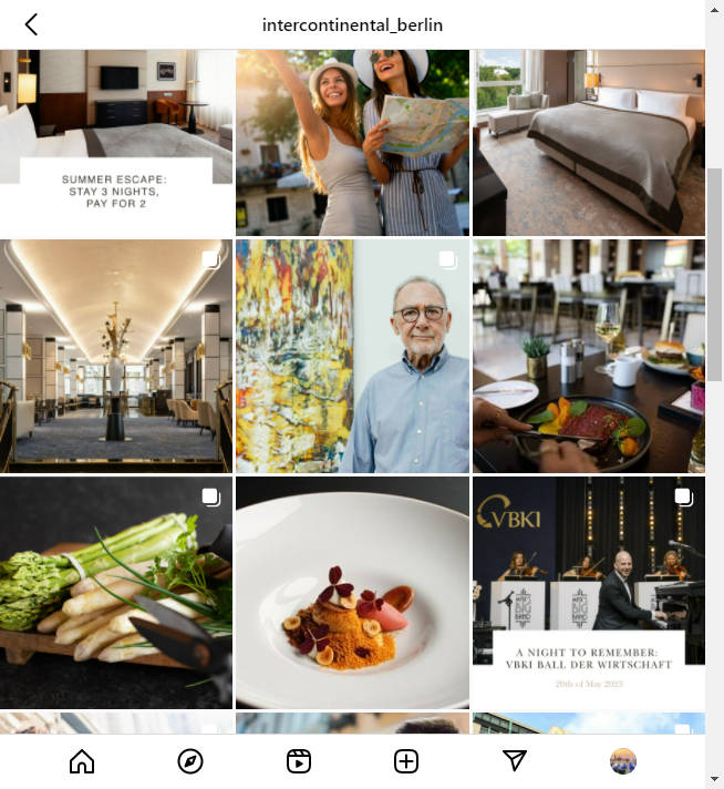 Instagram Hotel Account